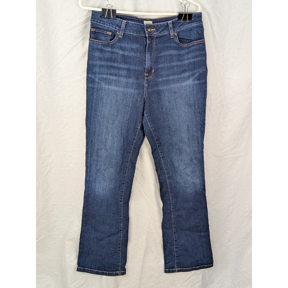 L.L.Bean Jeans Womens 12 32x30 Tall Dark Wash Denim Classic Fit